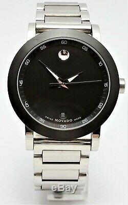 Movado 07.1.14.1145 Museum Men's Swiss Quarts Stainless Steel 42mm Watch Nice