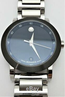 Movado 07.1.14.1145 Museum Men's Swiss Quarts Stainless Steel 42mm Watch Nice