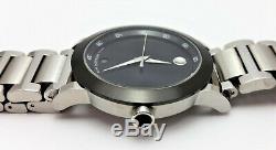 Movado 07.1.14.1145 Museum Men's Swiss Quarts Stainless Steel 42mm Watch Nice