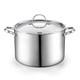 Multi-ply Clad Stainless Steel Stockpot, 12 12 Quarts Silver Stainless Lid