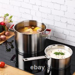 NANFANG BROTHERS 3 Quart Stainless Steel Stock Pot with Glass Lid 316 Food Grade
