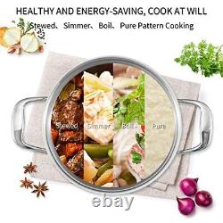 NANFANG BROTHERS Stainless Steel Stock Pot with Lid 10 Quart Soup Pot Cooking