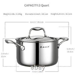 NANFANG BROTHERS Stainless Steel Stock Pot with Lid, 3 Quart Soup Pot Cooking 31