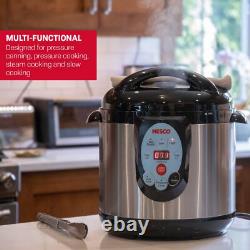 NESCO NPC 9 Quart Stainless Steel Pressure Cooker Canner Multi-Functional