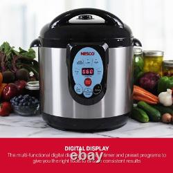 NESCO NPC 9 Quart Stainless Steel Pressure Cooker Canner Multi-Functional
