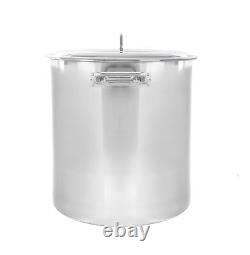 NEW 100 QT Quart Polished Stainless Steel Stock Pot Brewing Kettle Large with Lid