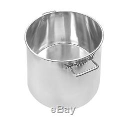NEW 120 QT Quart Polished Stainless Steel Stock Pot Brewing Kettle Large with Lid