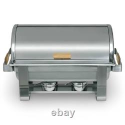 NEW 8 Quart Stainless Steel Roll Top Chafer Chafing Dish Buffet Catering Party