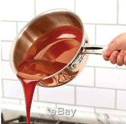 NEW ALL CLAD C4 copper clad 2.5 Quart Saucier Curved Sauce MADE IN USA 4 ply