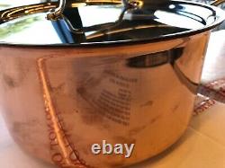 NEW ALL CLAD C4 copper clad 8.0 Quart Stock Pan Pot with Lid MADE IN USA 4 ply
