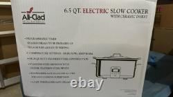 NEW All-Clad 6.5 Quart Slow Cooker Stainless Steel withCeramic Coating MSRP $259