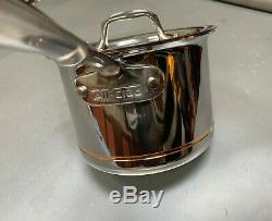 NEW All Clad Copper Core 2 QUART Qt. Quart Sauce Pan Pot with Lid