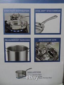 NEW Cuisinart 13pc Classic Stainless Steel Professional Cookware Set Mod# 89-13
