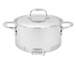 NEW Demeyere ATLANTIS Stainless 4.25 quart Dutch Oven with Lid BELGIUM 7 ply