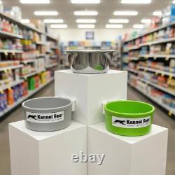 NEW Dog Crate Water Bowl No Spill 2 Quart Stainless Steel Secure Mount