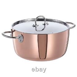 NEW IKEA FINMAT Copper Stainless Steel Pot 5 quart With Lid, brand new in box