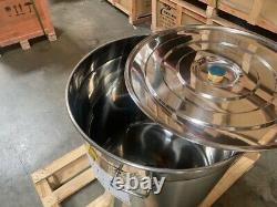 NEW Large 274 Quart Polished Stainless Steel Stock Pot Brewing Kettle with Lid