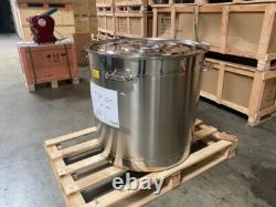 NEW Large 274 Quart Polished Stainless Steel Stock Pot Brewing Kettle with Lid
