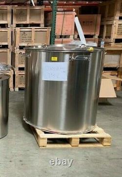 NEW Large 825 Quart Polished Stainless Steel Stock Pot Brewing Kettle with Lid