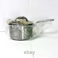 NEW Made In 2 Quart Stainless Steel Saucepan with Lid 5 Ply All Stainless Clad