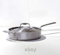 NEW Made In 3.5 Quart Stainless Steel Saute Pan with Lid All 5 Ply Clad