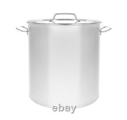 NEW Polished Stainless Steel Stock Pot Brewing Kettle Large with Lid Avail in 5 Sz