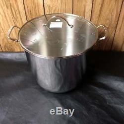 NEW Princess House Stainless Steel 23.5 quart Stockpot Pot & Lid Induction
