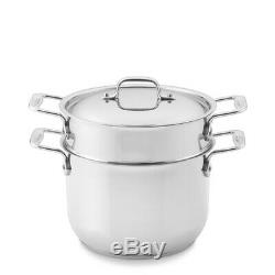 NIB $150 ALL-CLAD Gourmet 18/10 Heavy Gauge Stainless Steel 6 QUART Pasta Pot