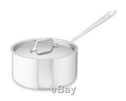 NIB $190 ALL-CLAD D3 18/10 Stainless Steel 3 QUART Sauce Pan with Lid