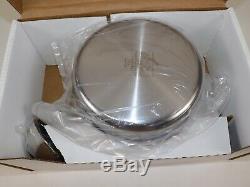 NIB $255 ALL-CLAD D3 Tri-Ply Stainless Steel 4 QUART Soup Pot with Lid &Ladle