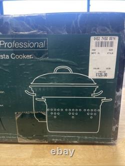 NIB Belgique Professional Stainless Steel 8 Quart 3 Piece Pasta Cooker Vintage