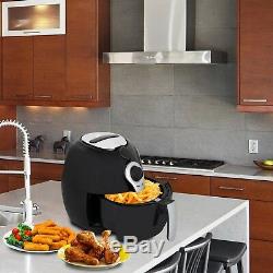 New 3.7 Quart Power AirFryer Super Heated Air Fryer with Recipe Book and Pan