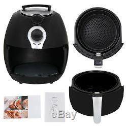 New 3.7 Quart Power AirFryer Super Heated Air Fryer with Recipe Book and Pan