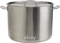 New 35 Quarts Heavy Duty Stainless Steel Stockpot with Encapsulated Base and Lid