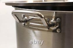 New 35 Quarts Heavy Duty Stainless Steel Stockpot with Encapsulated Base and Lid