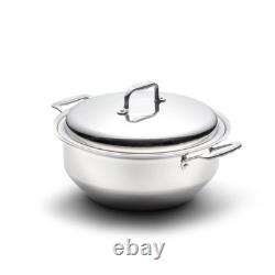 New 360 Cookware 6 Quart Stainless Steel Gourmet Stock Pot Cover Made in USA