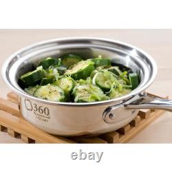 New 360 Cookware Stainless Steel 1 Quart Saucepan With Cover