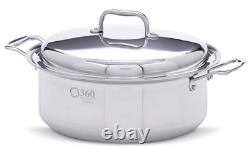 New 360 Cookware Stainless Steel 6 Quart Stockpot With Cover