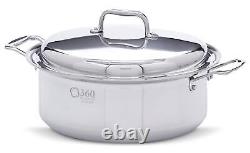 New 360 Cookware Stainless Steel 6 Quart Stockpot With Cover