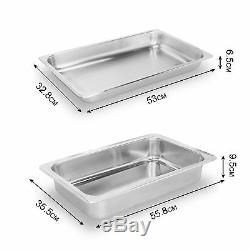 New 4 Pack of 9 Quart Stainless Steel Rectangular Chafing Dish Full Size