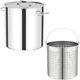 New 40 Quart Stainless Steel Cookware Stock Pot With Steamer Basket Lid