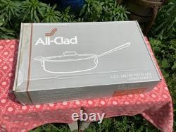 New All-Clad Copper Core Stainless Steel 6 Quart Sauté Pan with Lid #6406