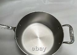 New All-Clad Stainless Steel 4 Quart Sauce Pan with Lid D3