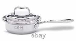 New Americraft 360 Cookware Stainless Steel 1 Quart Saucepan With Cover
