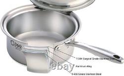 New Americraft 360 Cookware Stainless Steel 1 Quart Saucepan With Cover