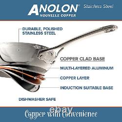 New? Anolon 77275 Nouvelle Copper Stainless Steel 6½-quart Covered Stockpot