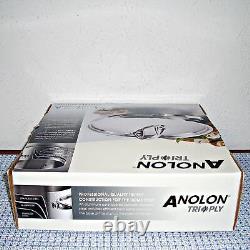 New? Anolon Tri-ply Clad Stainless Steel 3-quart Braiser With LID