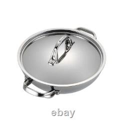 New? Anolon Tri-ply Clad Stainless Steel 3-quart Braiser With LID