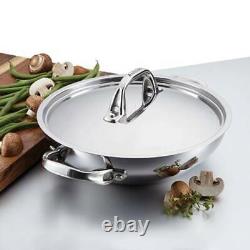 New? Anolon Tri-ply Clad Stainless Steel 3-quart Braiser With LID