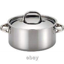 New? Anolon Tri-ply Clad Stainless Steel 5-quart Dutch Oven With LID